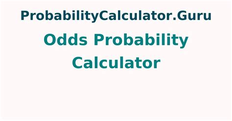 odds in favor calculator|Odds Calculator with Steps .